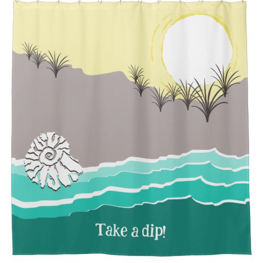 Rideaux De Douche Sunset Beach Shell moderne Torn - Faites-Vous Plon (Devant)