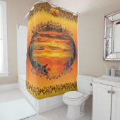 Rideaux De Douche Sunset Plaza Marina 2584 (En situation)