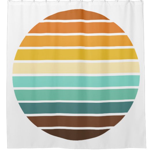 Rideaux De Douche Sunset rétro (Devant)