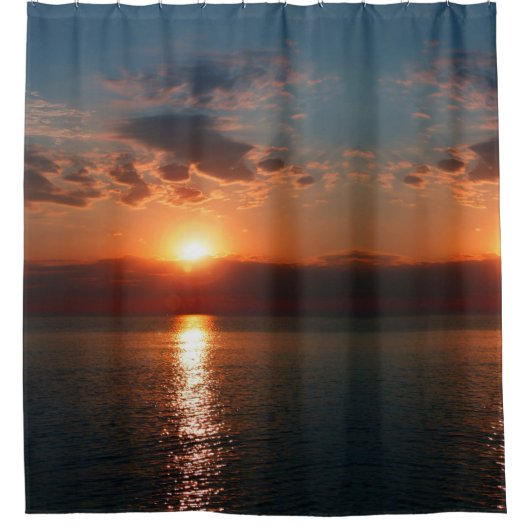 Rideaux De Douche Sunset Serenity: Ocean Glow (Devant)