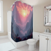 Rideaux De Douche Sunset Valley -  (En situation)