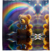Rideaux De Douche Sunshine Rainbow Teddy Bear Wonderland (Devant)