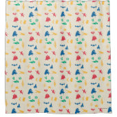 Rideaux De Douche Super Pets & Justice League Motif Silhouette (Devant)