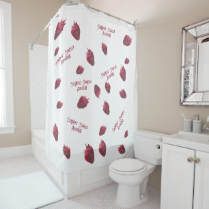 Rideaux De Douche Super sucré fraise personnalisée