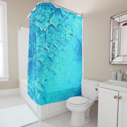 Rideaux De Douche Superbe aquarelle Tropical Ocean Theme Design (En situation)
