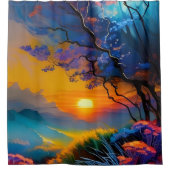 Rideaux De Douche Superbe lever de soleil sur l'étang (Devant)