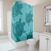 Rideaux De Douche Superbe tortue marine bleue (En situation)