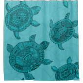 Rideaux De Douche Superbe tortue marine bleue (Devant)