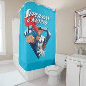Rideaux De Douche Superman & Krypto Soar (En situation)
