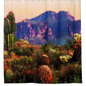 Rideaux De Douche Superstition Mountain Desert Scenery Arizona (Devant)