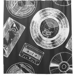 Rideaux De Douche Supports audio-vidéo : divers motif sans soudure.