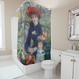 Rideaux De Douche Sur la terrasse, portrait impressionniste, Renoir