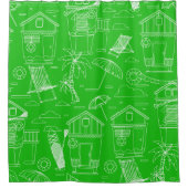 Rideaux De Douche Sur Les Cabanes De Plage (Devant)