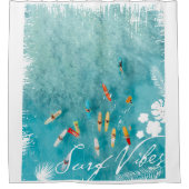Rideaux De Douche Surf Vibes Plage Surfers (Devant)