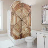 Rideaux De Douche Surface Brown en bois (En situation)