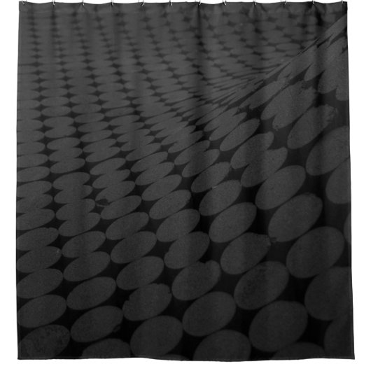 Rideaux De Douche Surface pointillée noire et grise (Devant)