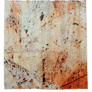 Rideaux De Douche Surfaceabstraite en métal rouillé, vieillissant, d