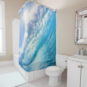 Rideaux De Douche Surfer Wave Ocean Blue (En situation)