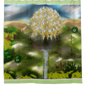 Rideaux De Douche Surreal Eyes Dream of Dandelions Art Abstrait (Devant)