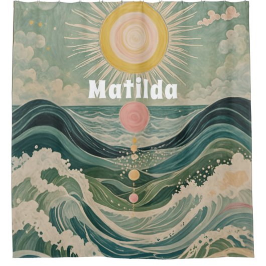 Rideaux De Douche Surtension solaire personnalisée (Devant)