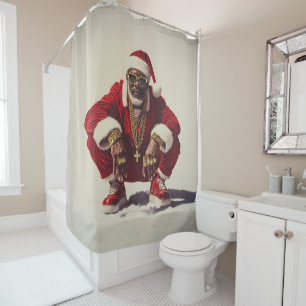 Rideaux De Douche Swag Père Noël Une prise moderne sur l'icône de la