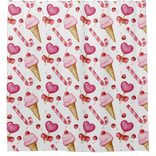 Rideaux De Douche Sweet seamless pattern (Devant)