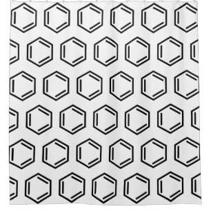 RIDEAUX DE DOUCHE SYMBOLE D'ANNEAU BENZENE