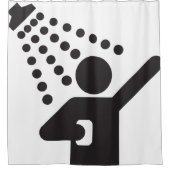 Rideaux De Douche Symbole de douche drôle homme (Devant)