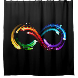 Rideaux De Douche Symbole de l'infini des comètes arc-en-ciel