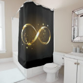Rideaux De Douche Symbole d'infini doré (En situation)