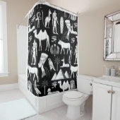 Rideaux De Douche Symbole Hiéroglyphique d'Égypte ancienne Motif (En situation)