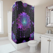 Rideaux De Douche Symbole orange Lotus Fleur sans couture (En situation)