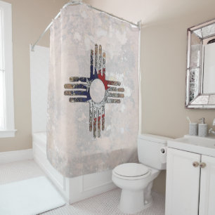 Rideaux De Douche Symbole Sun Zia du Nouveau-Mexique