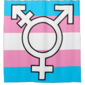 Rideaux De Douche Symbole trans et drapeau (Devant)