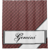 Rideaux De Douche Symbole Zodiaque Gemini Standard par Kenneth Yonci (Devant)