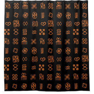 Rideaux De Douche Symboles africains Adinkra Design ethnique