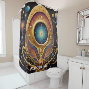 Rideaux De Douche Symboles anciens dans le design abstrait vibrant