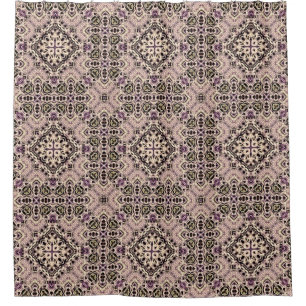 Rideaux De Douche Symmétrie en mosaïque de couleur arrière - plan vi