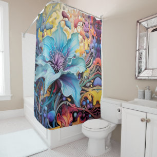 Rideaux De Douche Symphonie Pale Robin Egg Blue Blossom