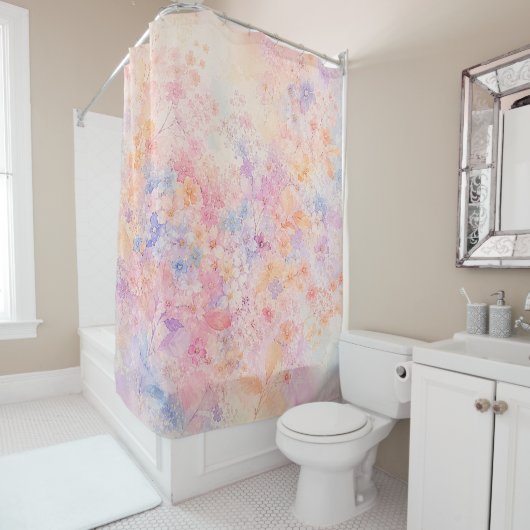 Rideaux De Douche Symphonie secrète des fleurs (En situation)