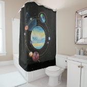 Rideaux De Douche Système solaire (En situation)