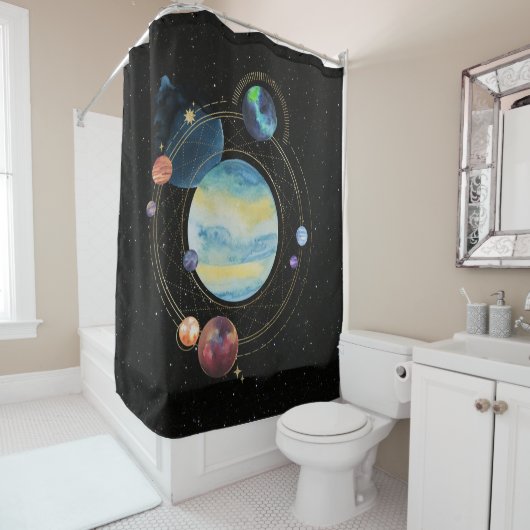 Rideaux De Douche Système solaire (En situation)