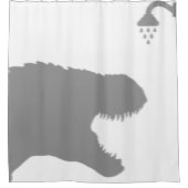 Rideaux De Douche T-Rex Dinosaure Ombre Silhouette Tête Drôle (Devant)