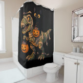 Rideaux De Douche T-Rex - Mignonne Halloween Dino (En situation)