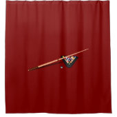 Rideaux De Douche Table de billard bordeaux (Devant)