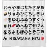 Rideaux De Douche Table Hiragana japonaise (Sushi) (Devant)