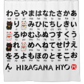 Rideaux De Douche Table japonaise Hiragana (Lucky Cat) (Devant)