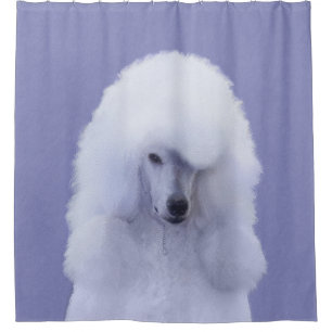Rideaux De Douche Tableau blanc standard de caniche - Art original d