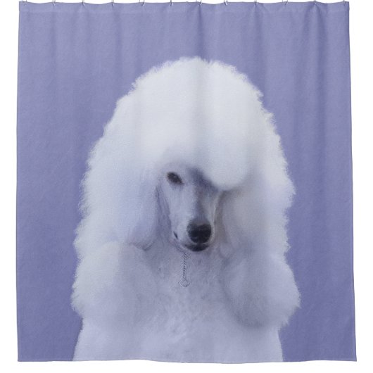 Rideaux De Douche Tableau blanc standard de caniche - Art original d (Devant)