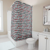 Rideaux De Douche Tableau d'échecs rétro (En situation)